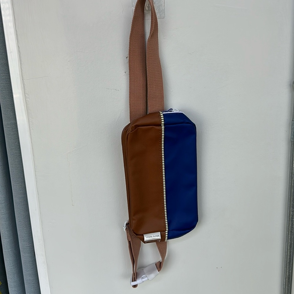 Sticky lemon 🍋 Stylish Brown and Blue Crossbody Bag